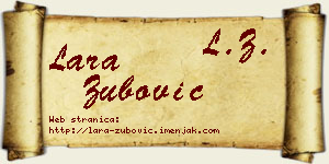 Lara Zubović vizit kartica